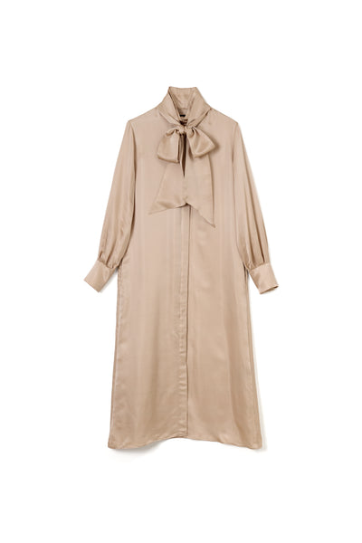 ブラウスワンピース PINK BEIGE