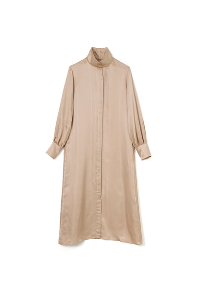 ブラウスワンピース PINK BEIGE