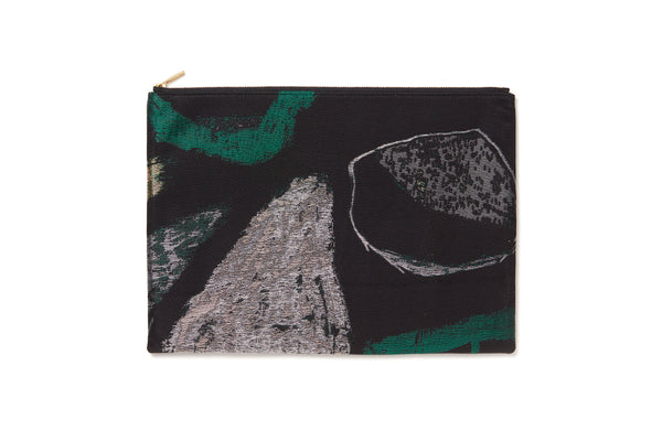 Large Square Pouch Plus Malachite Fields