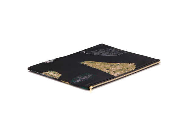 Large Square Pouch Plus Malachite Fields
