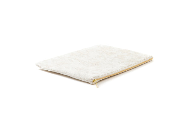 SQUARE POUCH LARGE FROSTED PETALS 9074