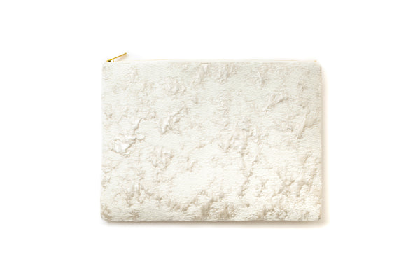 SQUARE POUCH LARGE FROSTED PETALS 9074