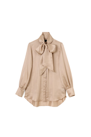 シルクブラウス   Pink Beige