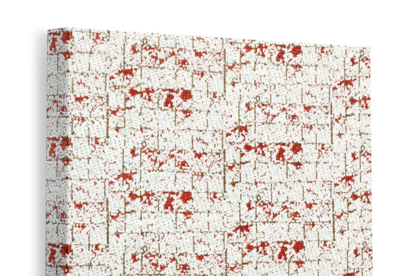 HOSOO Textile Collections | New York White & Coral Red