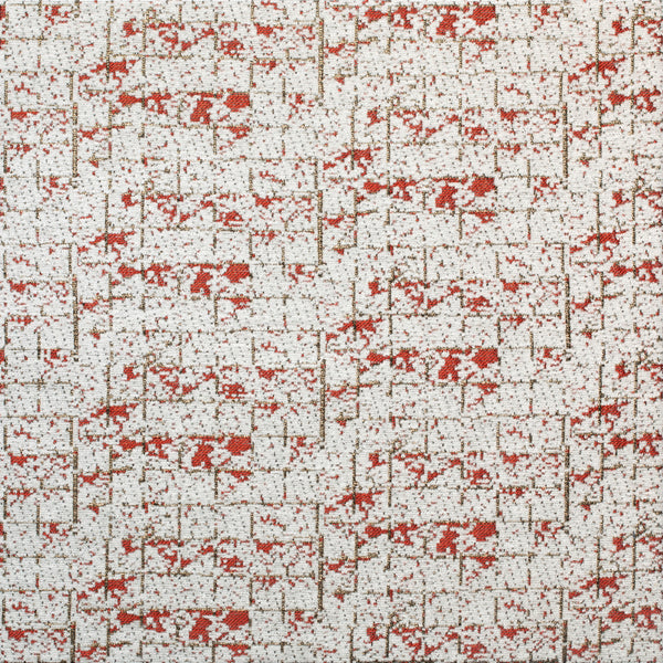 HOSOO Textile Collections | New York White & Coral Red